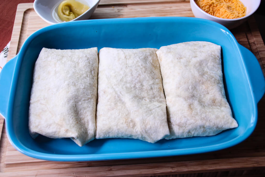 Smothered Burritos with Red Sauce and Queso Recipe